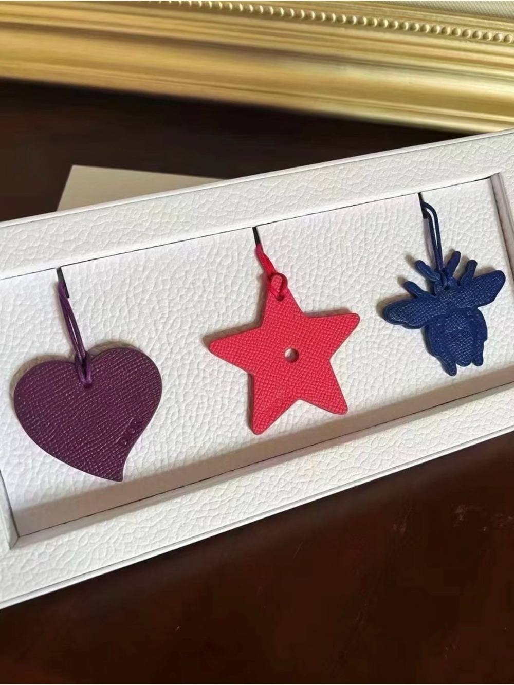 Dior Beauty Novelty Leather Heart Star Bee Charm